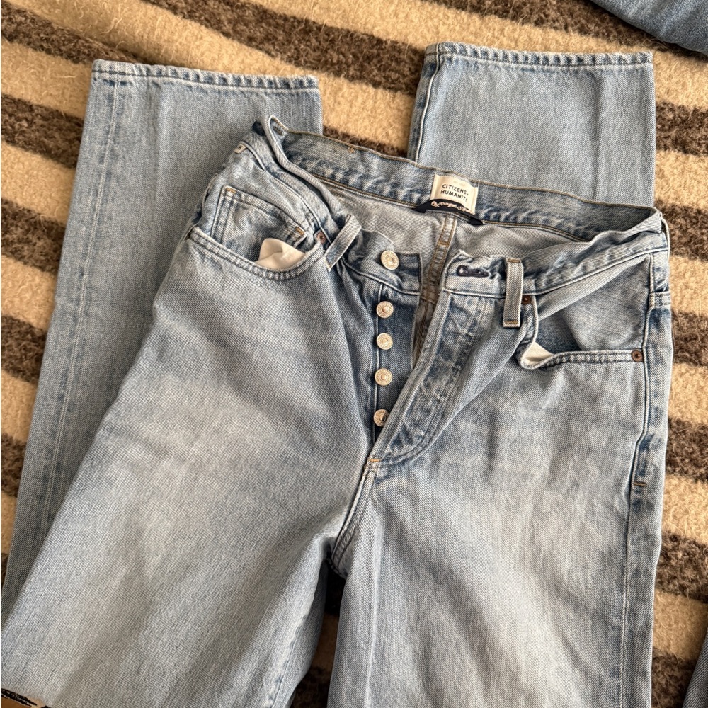 Citizens Of Humanity Blue Straight Leg Jeans Classic Style